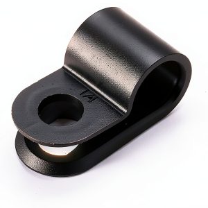 Baomain 1/4 Inch R Type Cable Clamp UC-1 Black Nylon Pack of 100-0