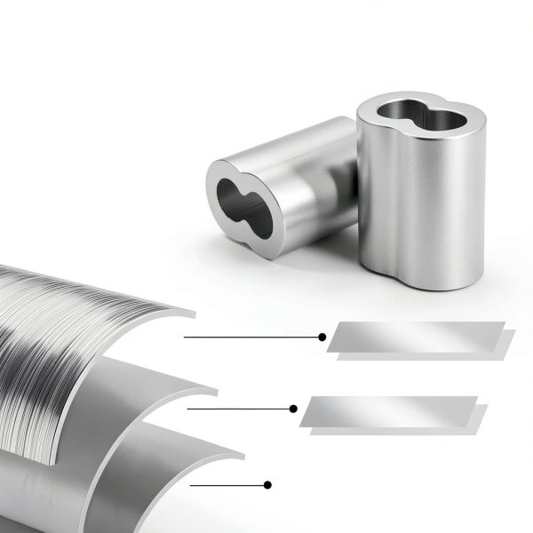 Aluminum Crimping Loop Sleeve Ferrule 280pcs Double Barrel - QCSZAO-2