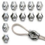 M3 Simplex Single Bolt Wire Rope Clips, 12 Pcs M3 Stainless Steel Wire Rope Cable Clip Clamp for Rigging, Hanging Banners-0