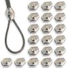 20PCS 1/8 Inch Cable Clamps M3 Stainless Steel Wire Rope Clamp Simplex Single Wires Rope Clips, Small Metal Bolt Cable Clip for 1.5-3mm Wire Cables-0