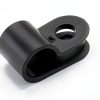 Baomain 1/4 Inch R Type Cable Clamp UC-1 Black Nylon Pack of 100-4