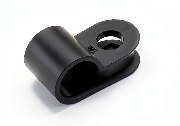 Baomain 1/4 Inch R Type Cable Clamp UC-1 Black Nylon Pack of 100-4