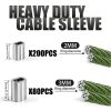 Aluminum Crimping Loop Sleeve Ferrule 280pcs Double Barrel - QCSZAO-1