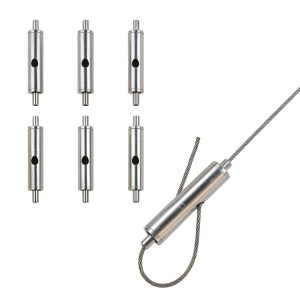 Wire Rope Cable Clamp 6pcs Stainless Steel Clips Anshengfu 1-2mm-0