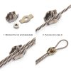 M3 Simplex Single Bolt Wire Rope Clips, 12 Pcs M3 Stainless Steel Wire Rope Cable Clip Clamp for Rigging, Hanging Banners-3