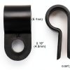 Baomain 1/4 Inch R Type Cable Clamp UC-1 Black Nylon Pack of 100-1