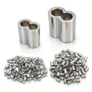 Aluminum Crimping Loop Sleeve Ferrule 280pcs Double Barrel - QCSZAO-0