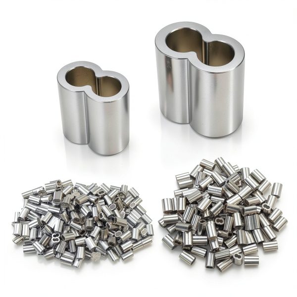 Aluminum Crimping Loop Sleeve Ferrule 280pcs Double Barrel - QCSZAO-0