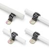 40Pcs 7 Sizes 6mm-25mm Vinyl Coated Cable Half-Clamps Kit, Galvanized Steel Rubber Coated Cushioned Insulated Cable Clamp, Metal Clamp Pipe Clamps P Clips for Pipe Tube Line-5