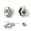 M3 Simplex Single Bolt Wire Rope Clips, 12 Pcs M3 Stainless Steel Wire Rope Cable Clip Clamp for Rigging, Hanging Banners-1