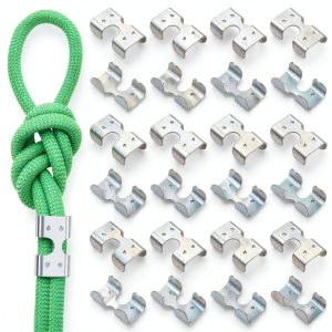 Stainless Steel Double Rope Clamps 24pcs JOUTYFOR Zinc‑Plated-0