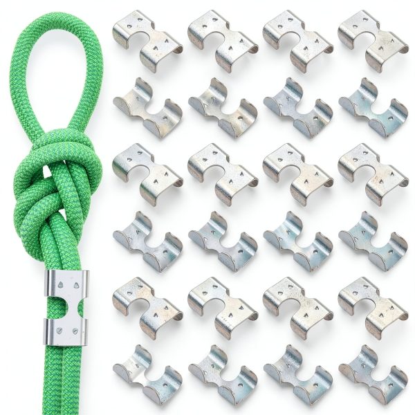 Stainless Steel Double Rope Clamps 24pcs JOUTYFOR Zinc‑Plated-0