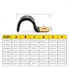 40Pcs 7 Sizes 6mm-25mm Vinyl Coated Cable Half-Clamps Kit, Galvanized Steel Rubber Coated Cushioned Insulated Cable Clamp, Metal Clamp Pipe Clamps P Clips for Pipe Tube Line-1