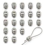 Wire Rope Cable Clamp anshengfu 20pcs Iron Cable Clips G-20PCS-0