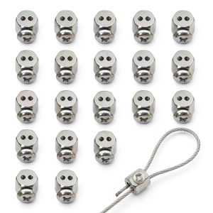 Wire Rope Cable Clamp anshengfu 20pcs Iron Cable Clips G-20PCS-0