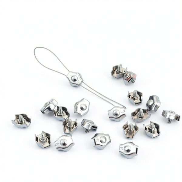 M3 Steel Wire Rope Cable Clip Clamp Zelphvt 20 pcs 1/8 inch anti slip-3