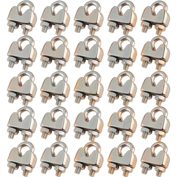 3 16 Inch M4 Rope Clip Cozihom 304 Stainless U Bolt 25pcs-0