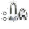 16 Pack 1/4 Inch M6 Wire Rope Clip Clamp, 304 Stainless Steel, Cozihom-1