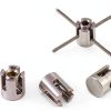 20PCS Cross Clamps for 5/64"- 3/32" (2-2.4mm) Wire Rope or Rod Fittings, T316 Stainless Steel Cross Cable Clamps No Drilling Required Clips for Wire Trellis System-4