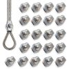 Loghohu 20-piece 1/8 inch M3 Wire Rope Clamp 304 Stainless Steel-0