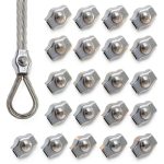 Loghohu 20-piece 1/8 inch M3 Wire Rope Clamp 304 Stainless Steel-0