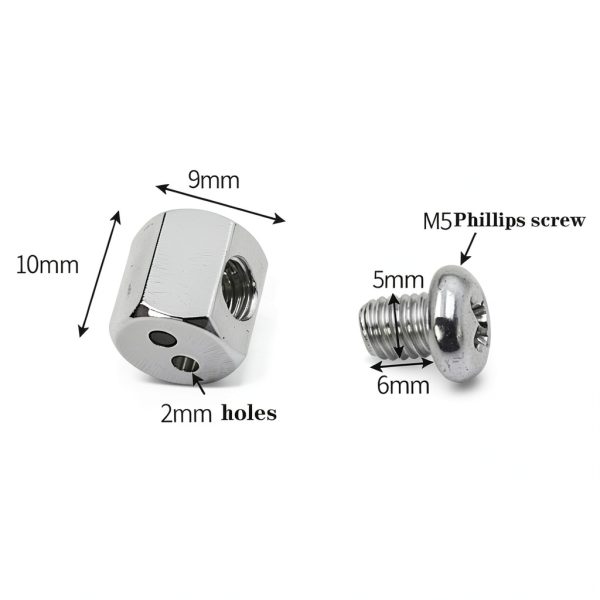 Wire Rope Cable Clamp anshengfu 20pcs Iron Cable Clips G-20PCS-1