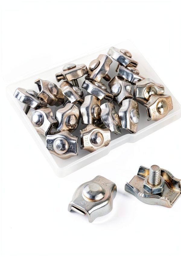 M3 Wire Rope Cable Clip Clamp,304 Stainless Steel Simplex Single Bolt Cable Clamps (18Pcs),1/8 Inch Wire Clamps for 1.5mm-3mm Wires/Stainless Steel Cables/Wire Ropes/Plastic Cables-1