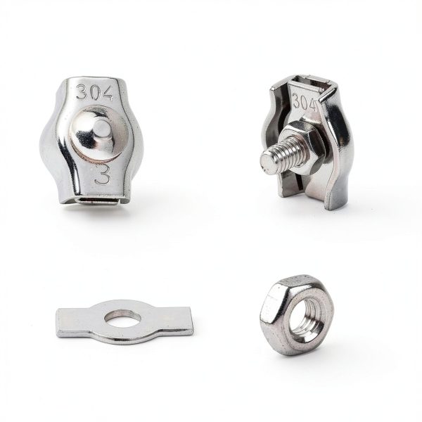 Loghohu 20-piece 1/8 inch M3 Wire Rope Clamp 304 Stainless Steel-1