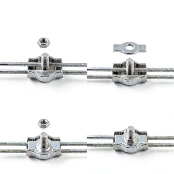 M3 Steel Wire Rope Cable Clip Clamp Zelphvt 20 pcs 1/8 inch anti slip-4