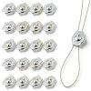 M3 Steel Wire Rope Cable Clip Clamp Zelphvt 20 pcs 1/8 inch anti slip-0