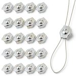 M3 Steel Wire Rope Cable Clip Clamp Zelphvt 20 pcs 1/8 inch anti slip-0