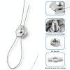 M3 Steel Wire Rope Cable Clip Clamp Zelphvt 20 pcs 1/8 inch anti slip-2