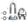 3 16 Inch M4 Rope Clip Cozihom 304 Stainless U Bolt 25pcs-1