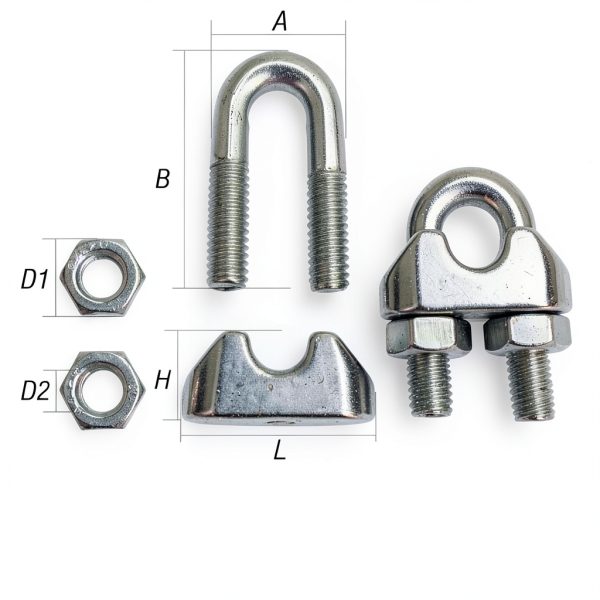 3 16 Inch M4 Rope Clip Cozihom 304 Stainless U Bolt 25pcs-1