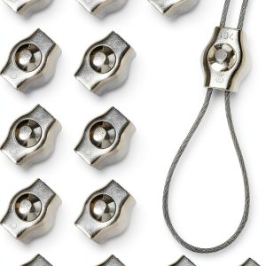 M3 Wire Rope Cable Clip Clamp,304 Stainless Steel Simplex Single Bolt Cable Clamps (18Pcs),1/8 Inch Wire Clamps for 1.5mm-3mm Wires/Stainless Steel Cables/Wire Ropes/Plastic Cables-0