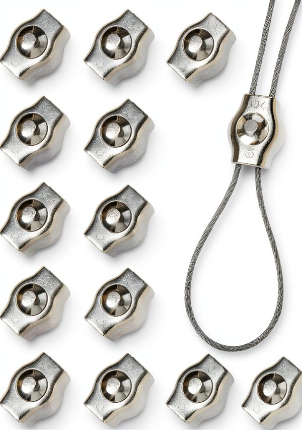 M3 Wire Rope Cable Clip Clamp,304 Stainless Steel Simplex Single Bolt Cable Clamps (18Pcs),1/8 Inch Wire Clamps for 1.5mm-3mm Wires/Stainless Steel Cables/Wire Ropes/Plastic Cables-0